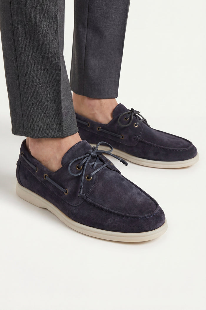 Marina Yacht Walk Suede Loafer Navy