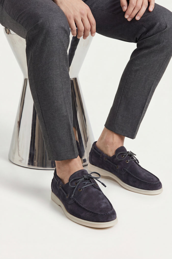 Marina Yacht Walk Suede Loafer Navy