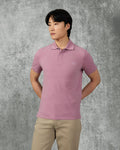 Martin Cotton & Silk Jersey Polo Shirt Mauve