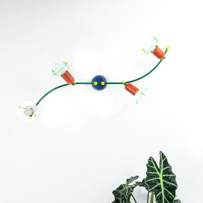 Memphis 1990s Style CEILING or WALL SCONCE with 4 spot light