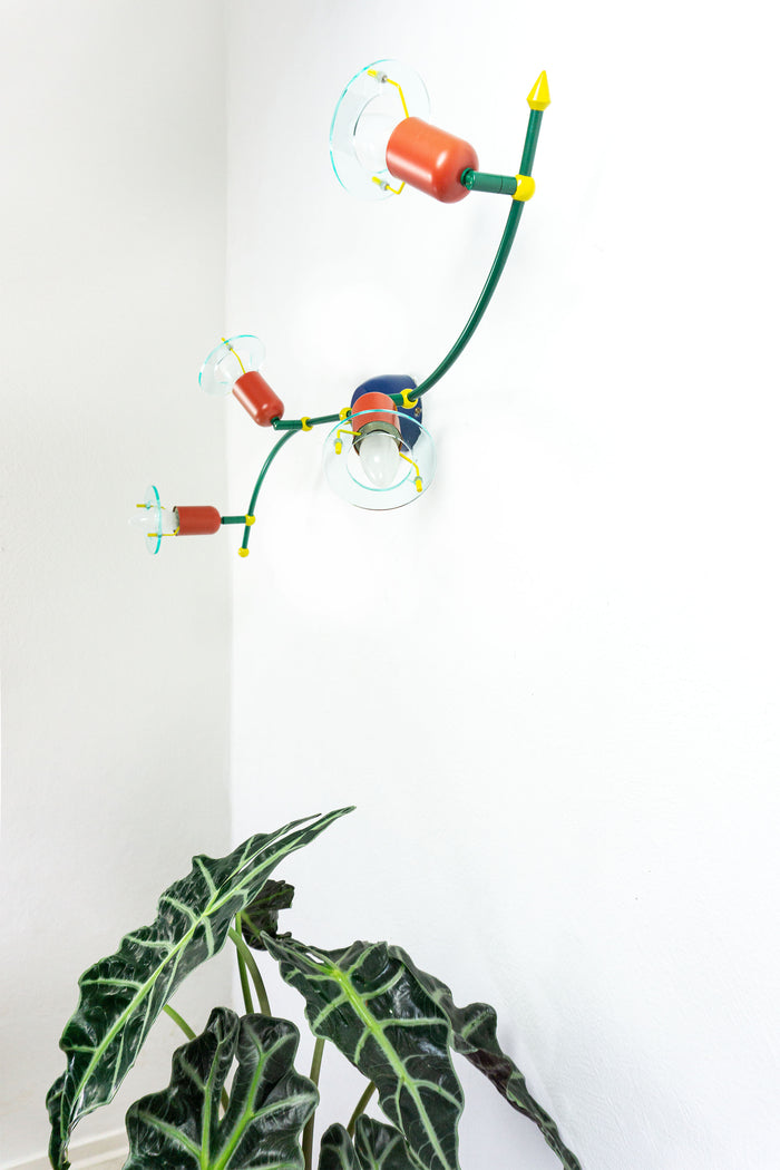 Memphis 1990s Style CEILING or WALL SCONCE with 4 spot light