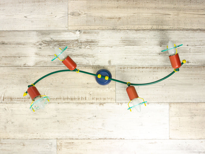 Memphis 1990s Style CEILING or WALL SCONCE with 4 spot light