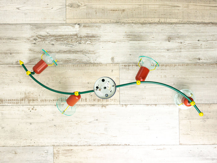 Memphis 1990s Style CEILING or WALL SCONCE with 4 spot light