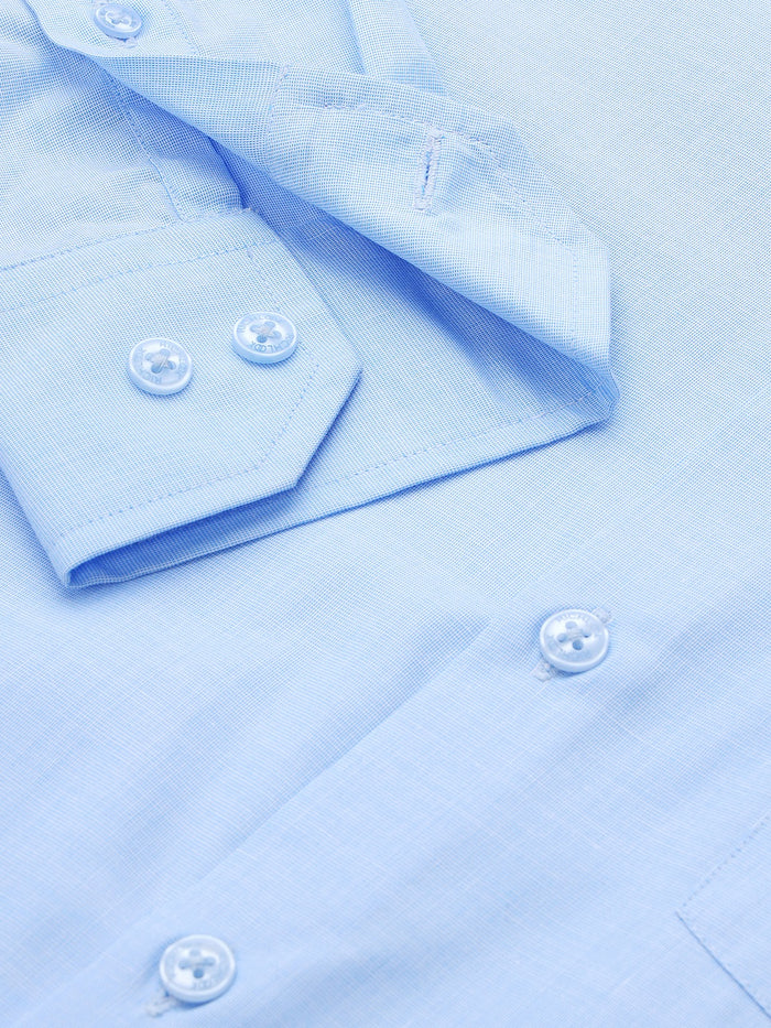 Men Light Blue Cotton Formal Shirt