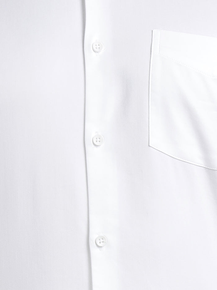Men Solid White Cotton Formal Shirt