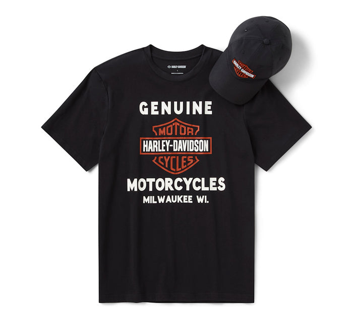 Men's Bar & Shield Hat & Tee Gift Set