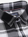 Men's Black & White Checkered Casual Shirt