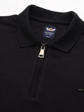 Men's Cotton Blend Zip-Neck Polo T-Shirt