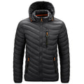Men'S Cotton-Padded Jacket With Hooded Removable Cap badasswear