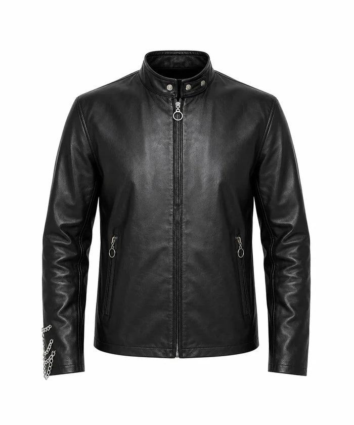 Eddie Munson black leather jacket inspired by Stranger Things