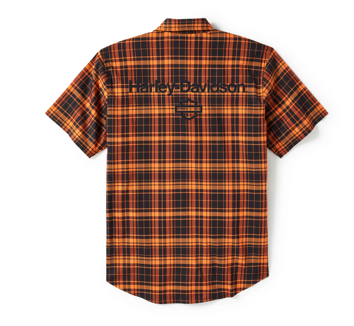 Men's H-D® TECH Coolmax® Plaid Short Sleeve Shirt
