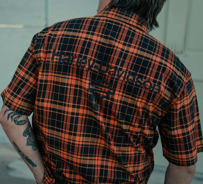 Men's H-D® TECH Coolmax® Plaid Short Sleeve Shirt