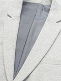 Men's Light Grey Geometric Pattern Jacquard Blazer