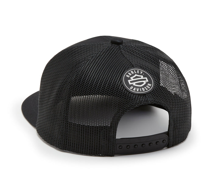 Men's Logo Colorblock Adjustable Trucker Cap - Harley Black