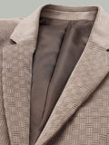 Men's Poly Viscose Jacquard Weave Texture Slim Fit Blazer