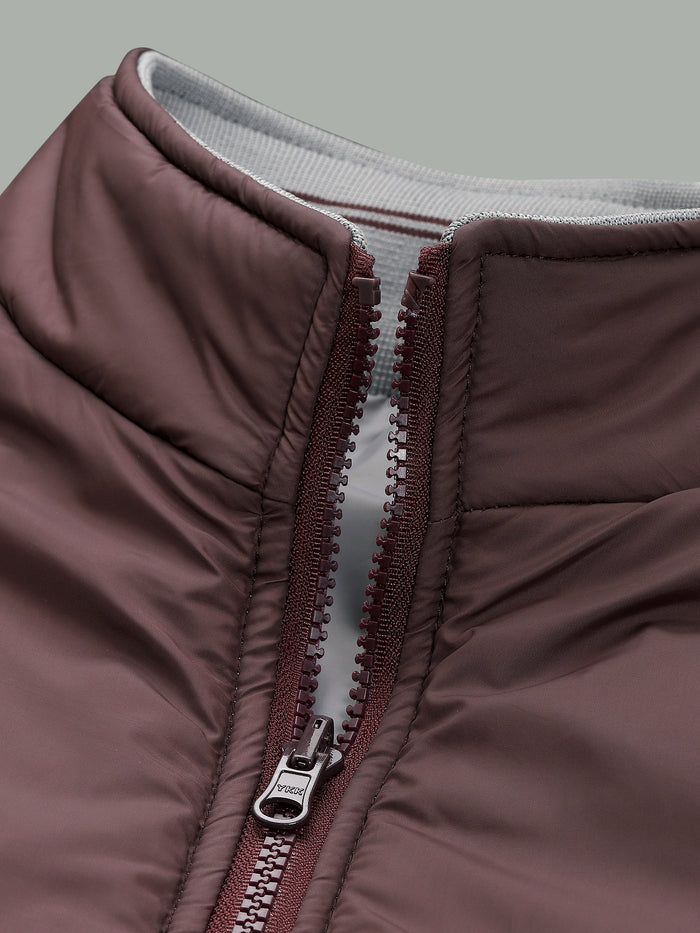 Men's Puffer Reversible Jacket With Zip Closer