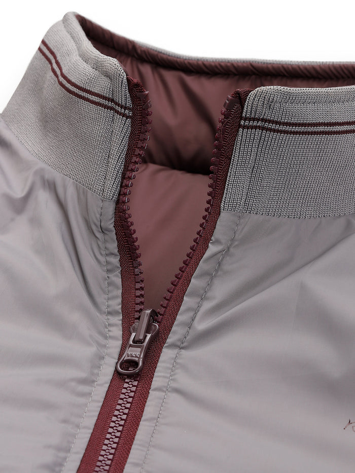 Men's Puffer Reversible Jacket With Zip Closer