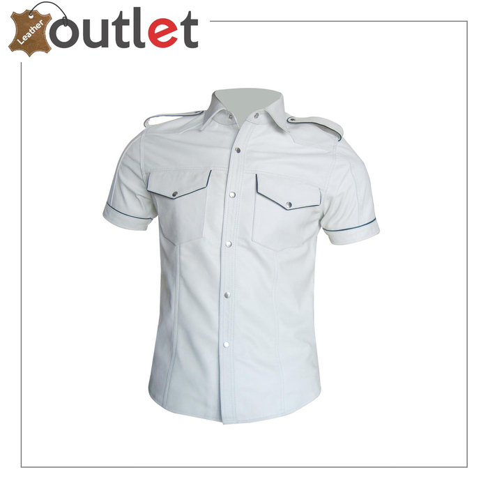 Men's Shirt Suede Leather