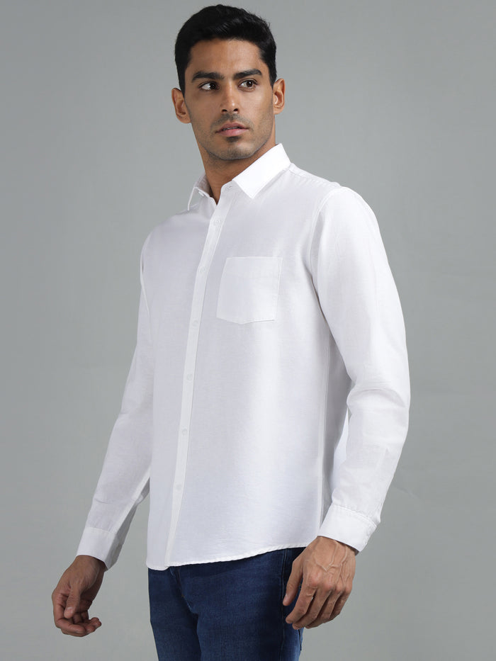 Premium White Cotton Linen Shirt for Summer Wear
