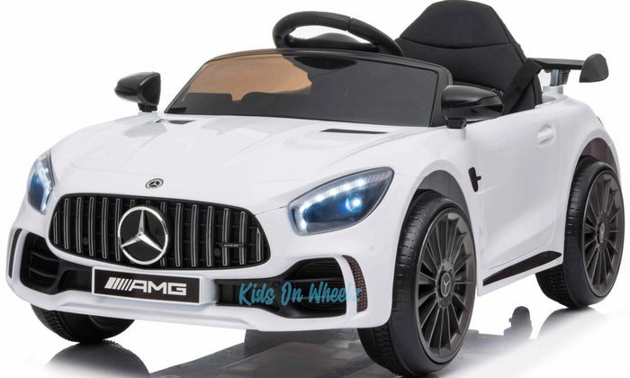 Mercedes Benz AMG GTR 12V Kids Ride On 1 Seater White - Kids On Wheelz