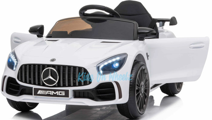 Mercedes Benz AMG GTR 12V Kids Ride On 1 Seater White - Kids On Wheelz