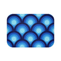 Mid Century Blue Peacock Design Bathroom Mat Retro 70s Decor - 24’’ × 17’’ - retro bathroom