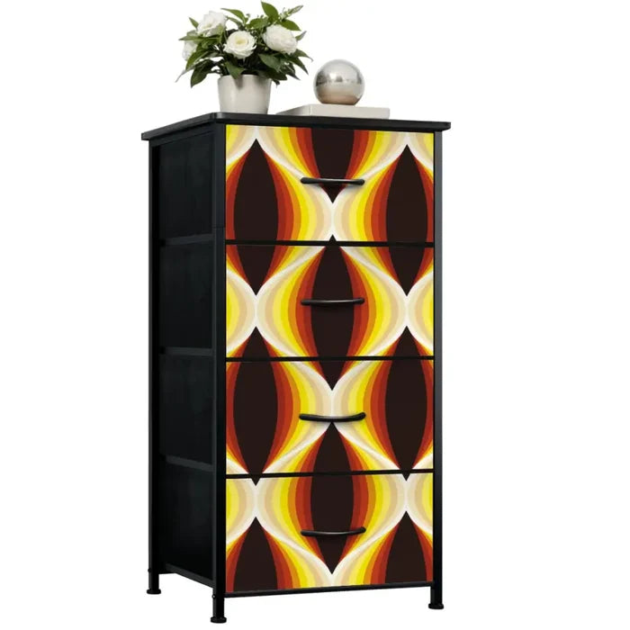 Midcentury Modern Retro 70s Dresser – Lightweight 4-Drawer Storage Unit - One Size - retro dresser