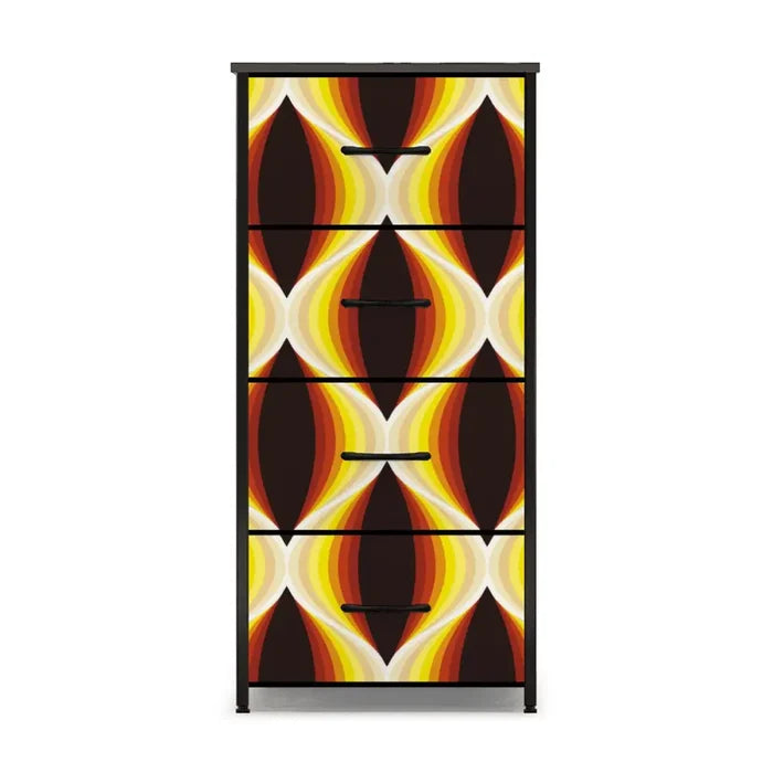 Midcentury Modern Retro 70s Dresser – Lightweight 4-Drawer Storage Unit - One Size - retro dresser