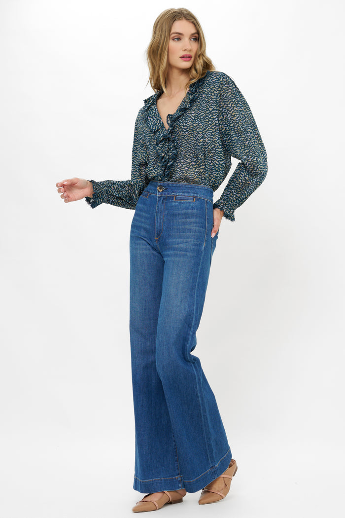 Mila Top- Jag Navy