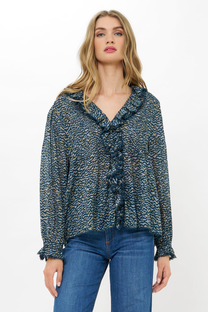 Mila Top- Jag Navy