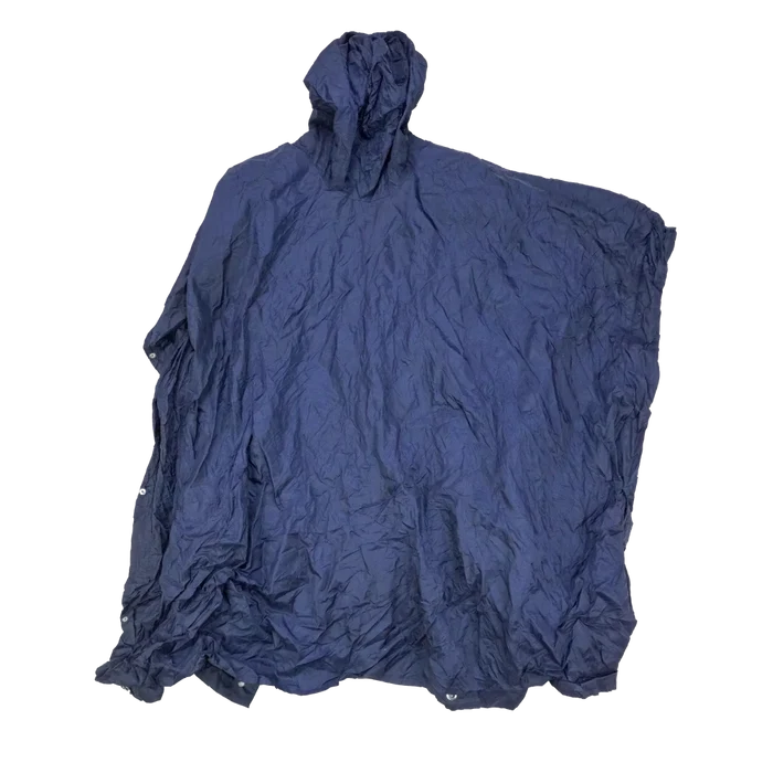 Military Style Blue Poncho - Army & Outdoors - Rain Jackets