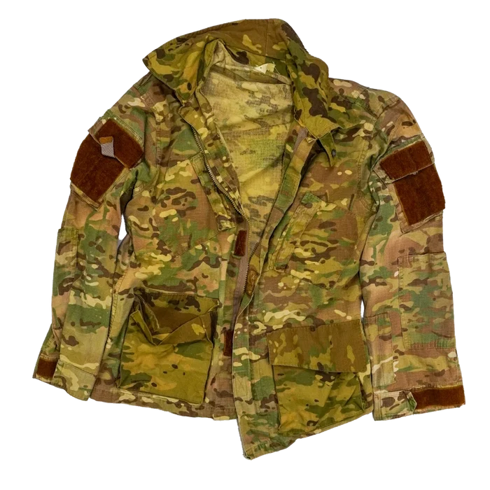 Modified Multi Camo Field Shirt - Large, Item 1 - Film Production Used - Field Shirts