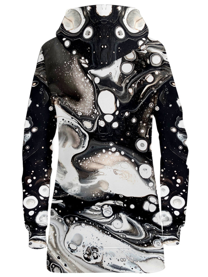 Monochrome Melt Hoodie Dress BrizBazaar Epic Hoodie