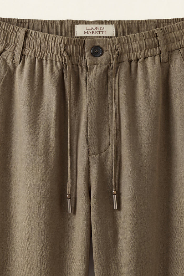 Monteria Stretch Linen Trouser Olive
