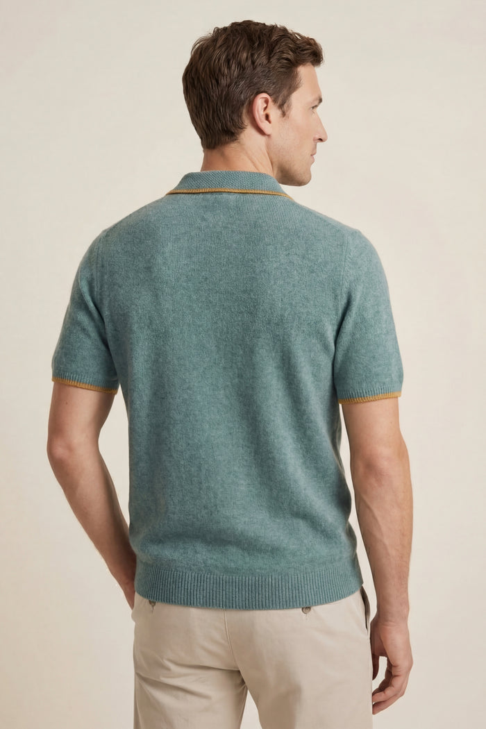 Morino Merino Knit Polo Green