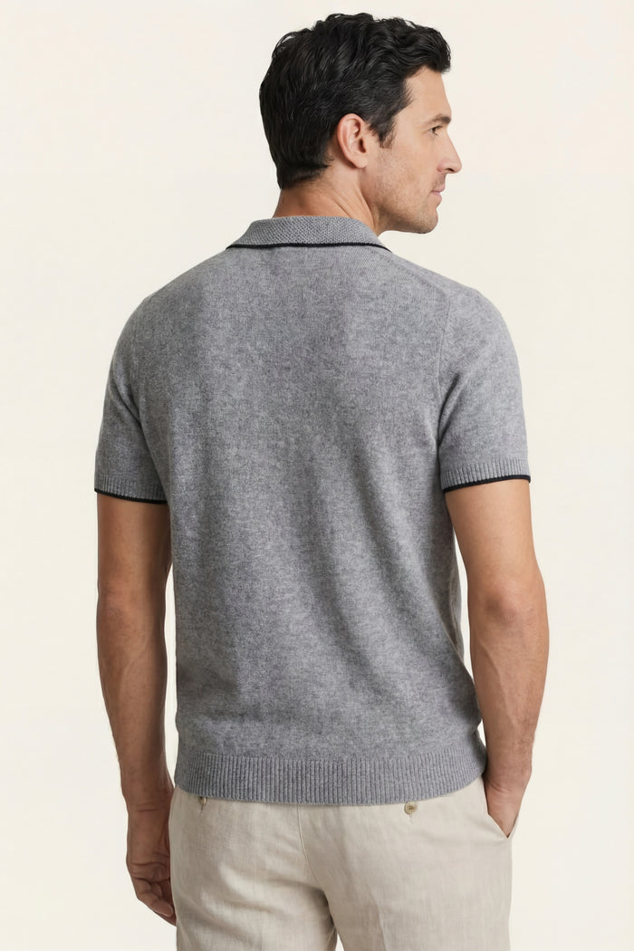 Morino Merino Knit Polo Grey