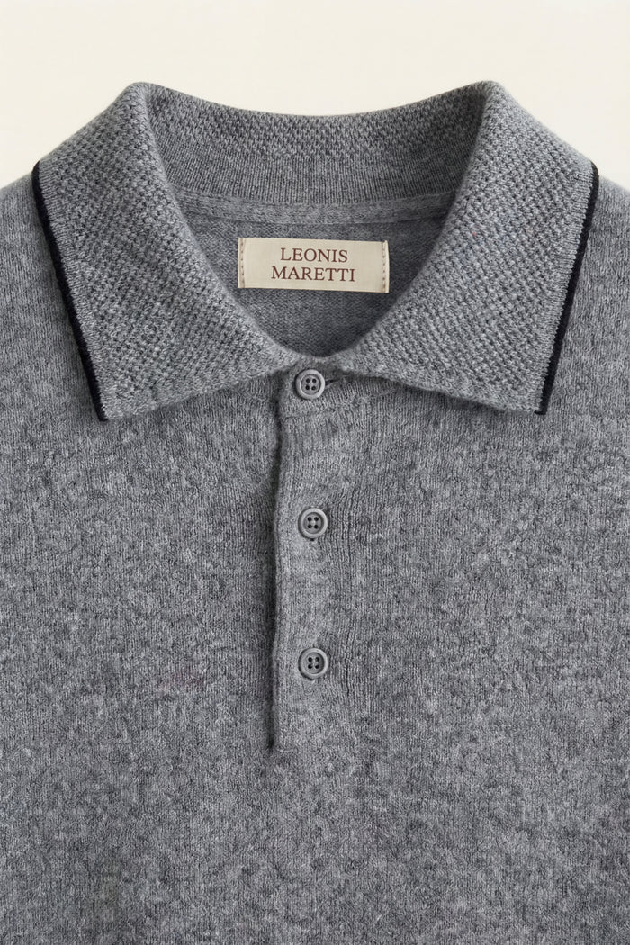 Morino Merino Knit Polo Grey