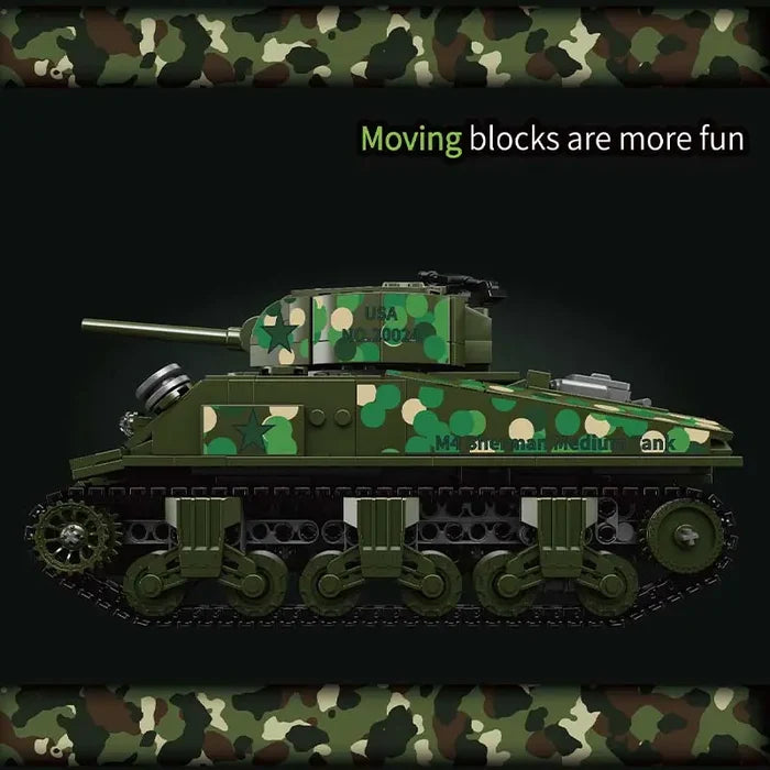Mould King 20024 M4 Sherman Tank Brick