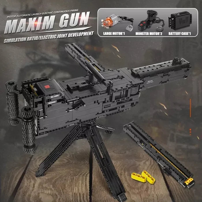 MouldKing 14009 Maxim Machine Gun Brick