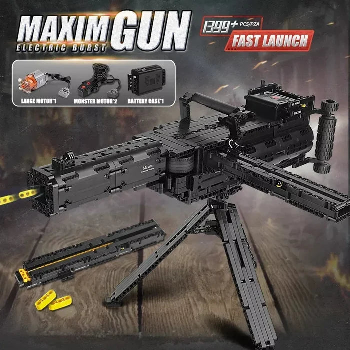 MouldKing 14009 Maxim Machine Gun Brick