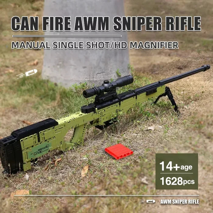 MouldKing 14010S AWM Sniper Rifle Brick