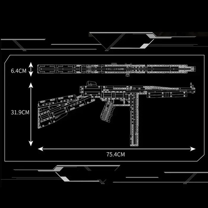 MouldKing 14022 Thompson Submachine Gun Toy Brick