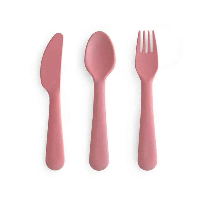 Mushie® Otroški pribor 3-delni Dusty Rose Mushie