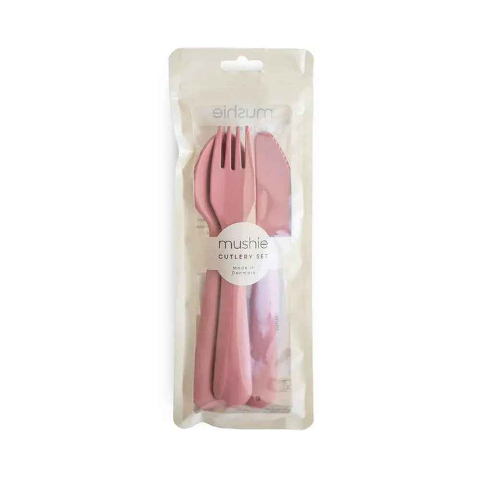 Mushie® Otroški pribor 3-delni Dusty Rose Mushie