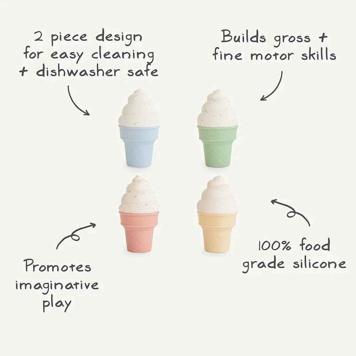 Mushie® Kopalne igračke Mix and Match Ice Cream Toy Mushie