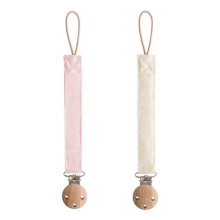 Mushie® Držalo za dudo 2 kos Blush/Cream Mushie