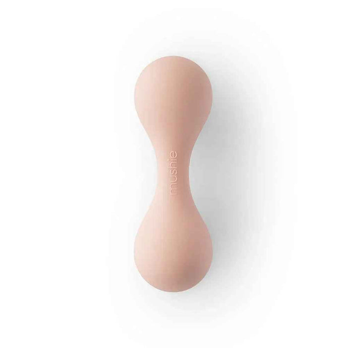 Mushie® Silikonska ropotuljica Blush Mushie