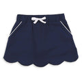 Navy Twill Scallop Skort - navy girls back to school skort matching bottom shrimp and grits kids clothing