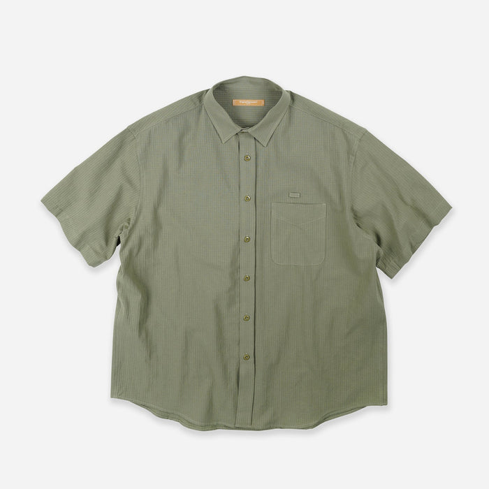 OG DOBBY WEAVE SEERSUCKER HALF SHIRT - OLIVE