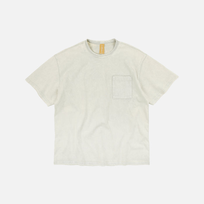 OG STONE WASHED POCKET T-SHIRT - LIGHT GREY
